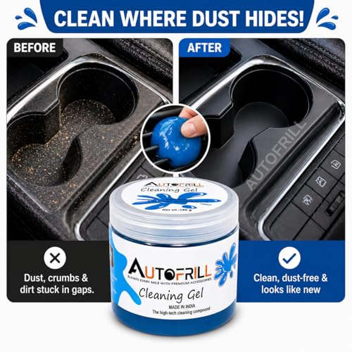 AUTOFRILL Cleaning Gel for Car AC Vent Interior Dust Keyboard Cleaner Super Clean Gel Cleaner Kit Universal Car Interior, Keyboard, PC, Laptop, Cleaning Kit Car Cleaning Gel (Blue-160 gm) (Pack of 1) - Image 3