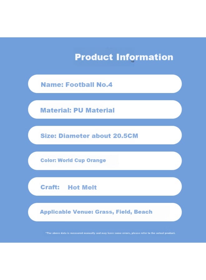 Three Rings Sanhuan Football For Children, Size 4, For Ages 6-12, Elementary School Students, Youth, Middle School Entrance Exam Standard, Durable, Hot-melt Pu Material Ball - Image 2