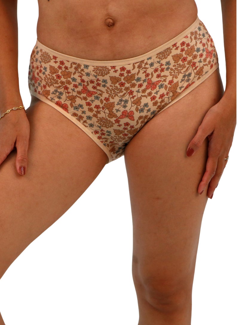 JOANNA JOANNA 33075 Women's Floral Design Mid Rise 3-Pack Panties, Multicolor  - Image 2