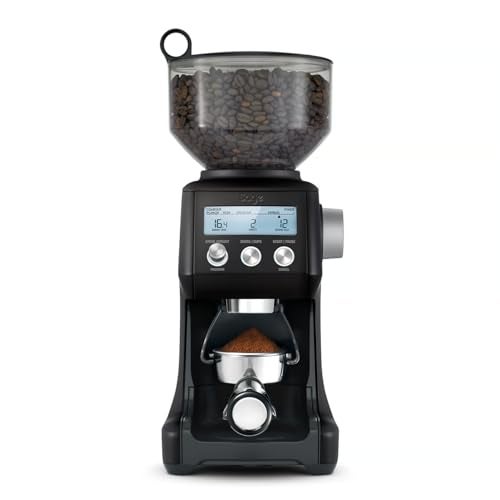 Sage  The Smart Grinder Pro  Conical Burr Coffee Grinder  Programmable Automatic  450g Coffee Bean Capacity 60 Precise Grind Settings  Black Truffle