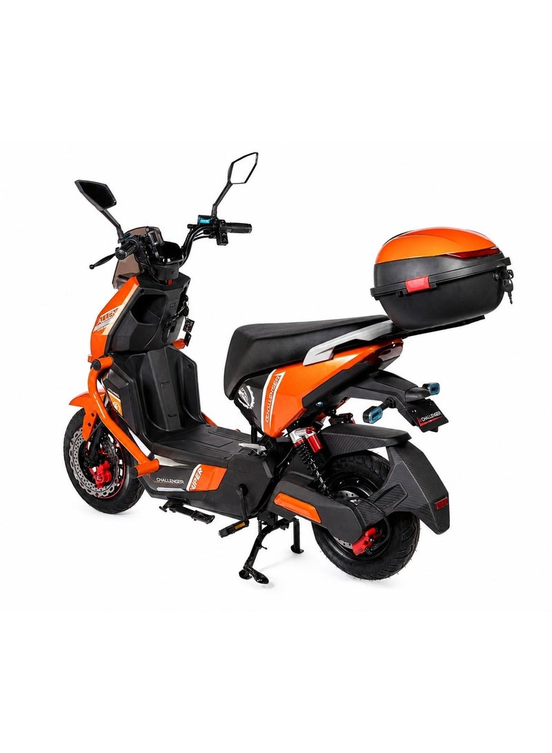 Challenger Motorcycle-shaped scooter with a storage box - 60V 20,000Ah lithium battery - 1500W motor - Colored rims - Image 4