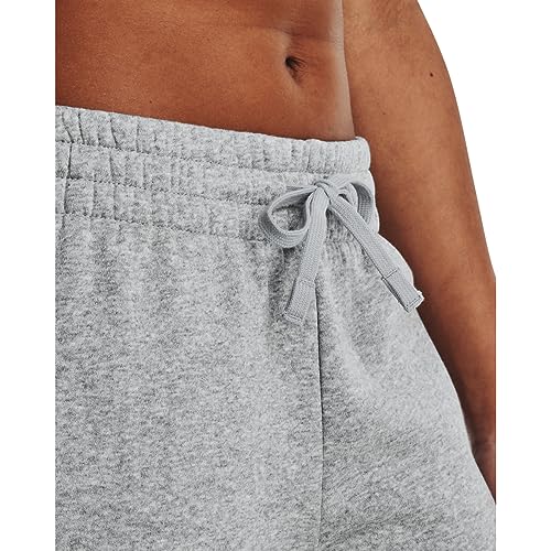 Under Armour Womens Rival Fleece Joggers, (012) Mod Gray Light Heather / / White, Large - Image 3