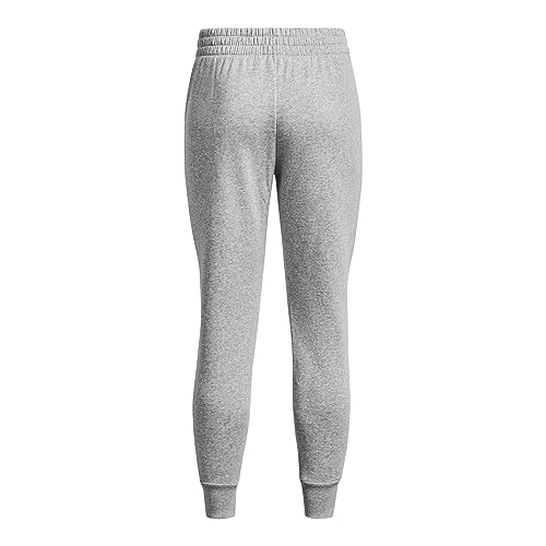Under Armour Womens Rival Fleece Joggers, (012) Mod Gray Light Heather / / White, Large - Image 5