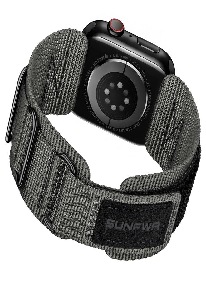 SUNFWR Rugged Nylon Band for Apple Watch Ultra 3&2&1 49mm 46mm 45mm 44mm 42mm Men,Velcro Tactical Military Strap for iWatch Series 11/10/9/8/7/6/5/4/3/2/1/SE - Image 1