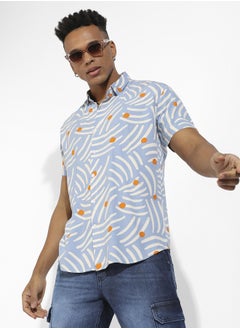 Instafab Plus Abstract Print Shirt  - Image 1