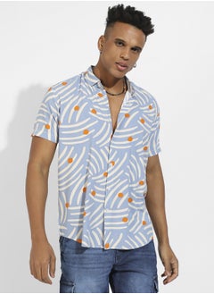 Instafab Plus Abstract Print Shirt  - Image 2