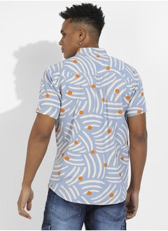 Instafab Plus Abstract Print Shirt  - Image 5