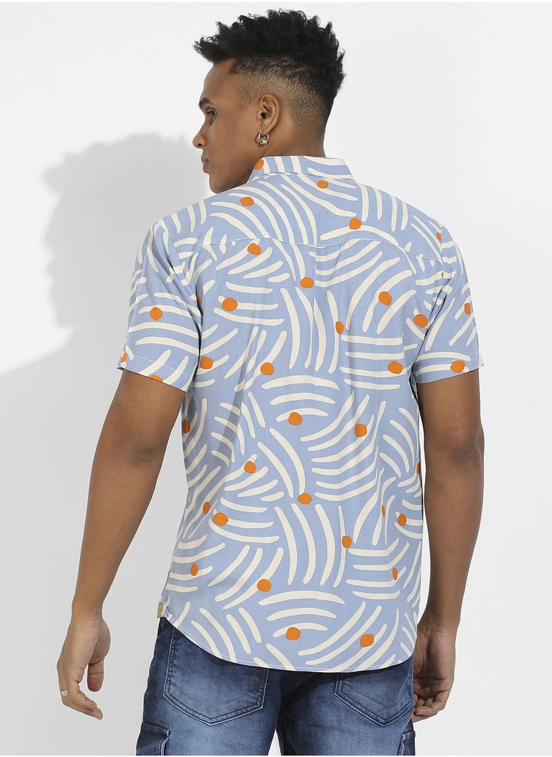 Instafab Plus - Abstract Print Shirt - Image 1