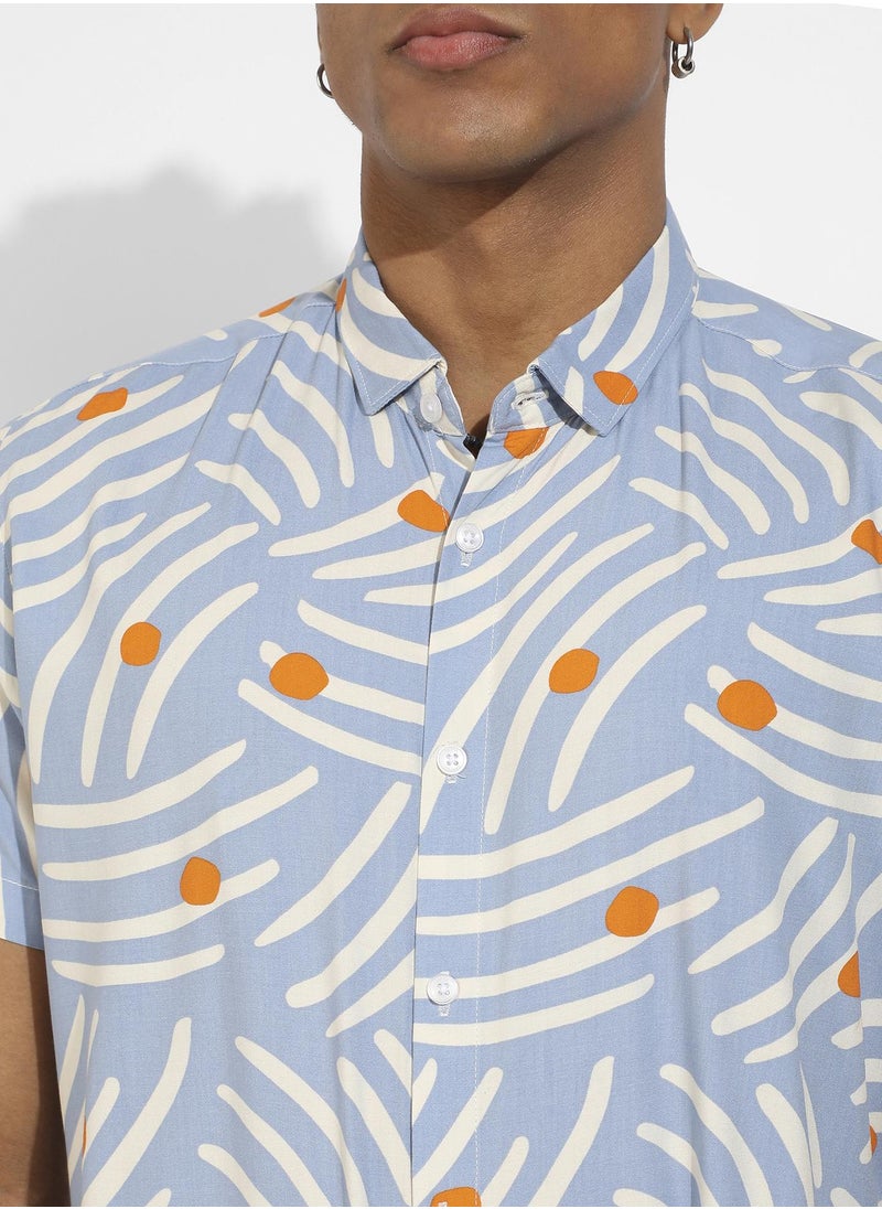 Instafab Plus - Abstract Print Shirt - Image 1