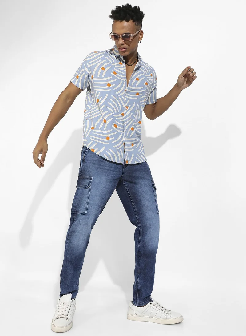 Instafab Plus Abstract Print Shirt