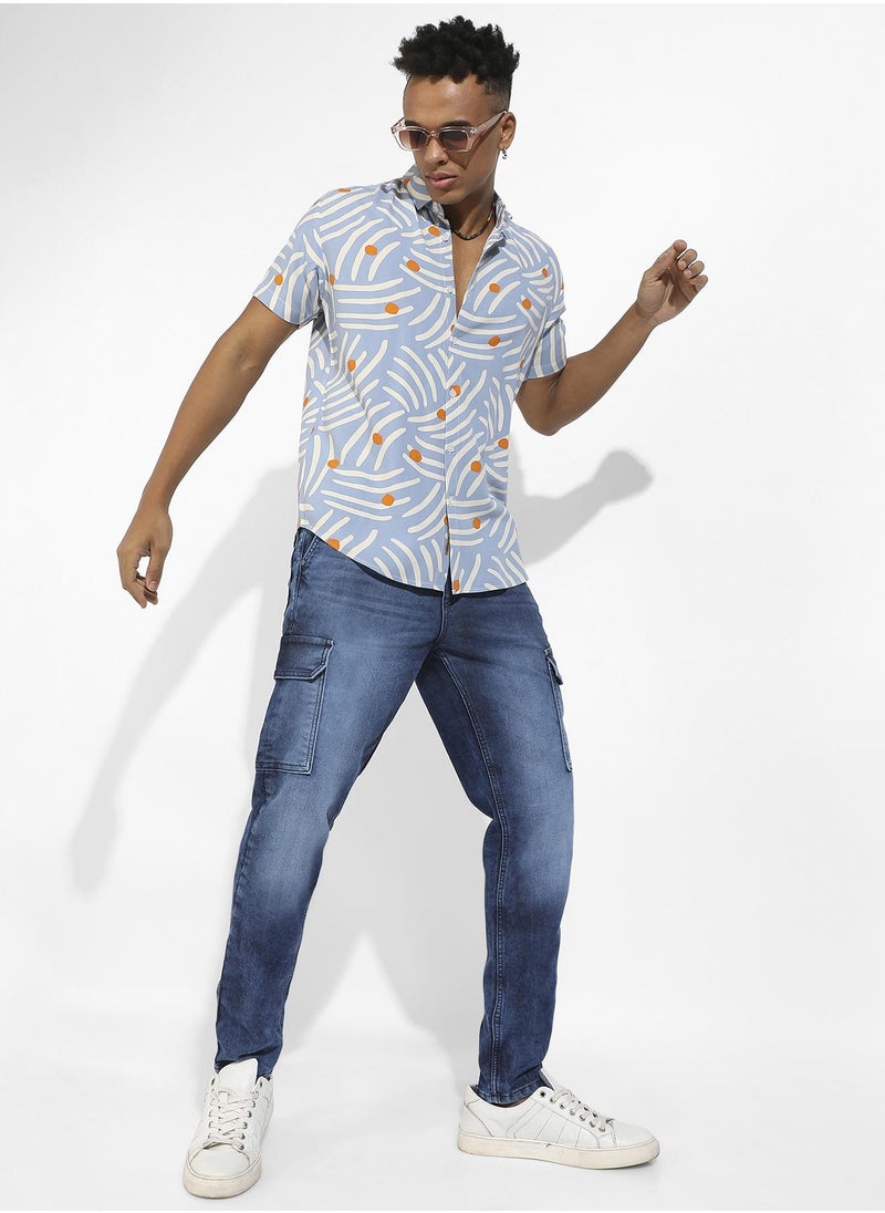 Instafab Plus - Abstract Print Shirt - Image 1