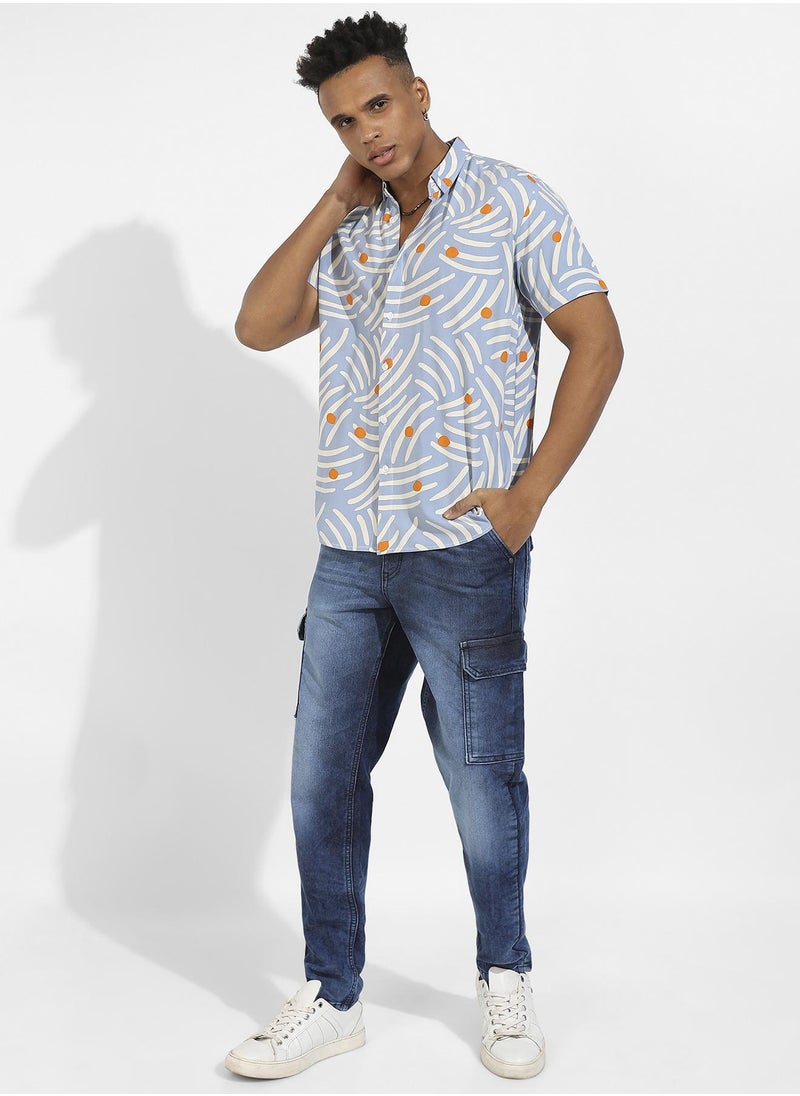 Instafab Plus - Abstract Print Shirt - Image 1