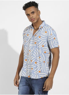 Instafab Plus Abstract Print Shirt  - Image 3