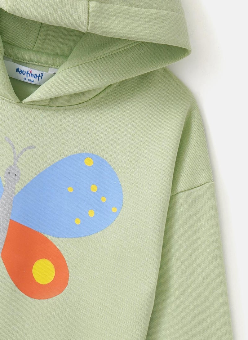 Nautinati Girls' Butterfly Print Fleece Sweatshirt Hoodie - Image 3