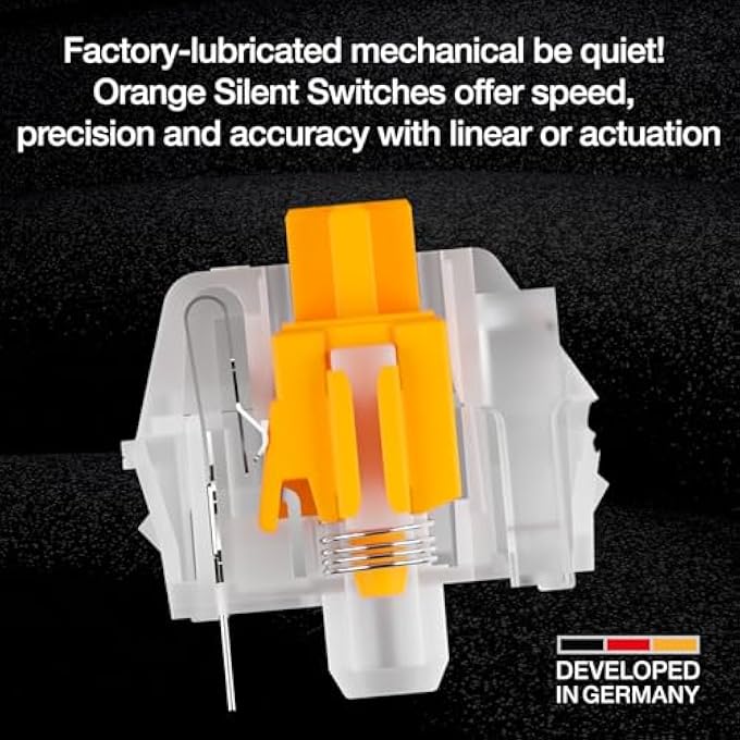 be quiet! LIGHT MOUNT SILENT LINEAR FR ISO KEYBOARD, MECHANICAL SWITCHES, 3 FOAM LAYERS, EXTRA-QUIET, PRE-LUBRICATED SWITCHES, DOUBLE LAYER PBT KEYS, 3D MEDIA WHEEL ARGB DIFFUSER - Image 2
