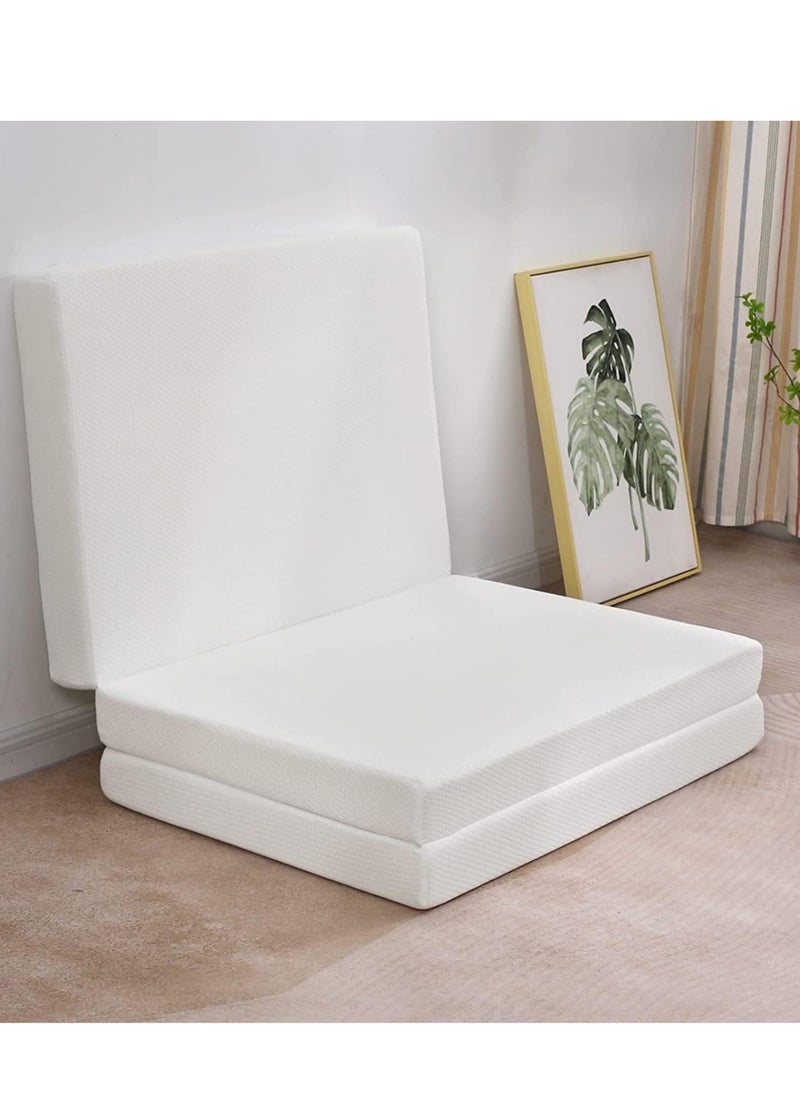 SULSHA Premium Medicated Quilted Folding Mattress Two Sided Usage with storage bag White/Beige 180x90x7 cm  - Image 2