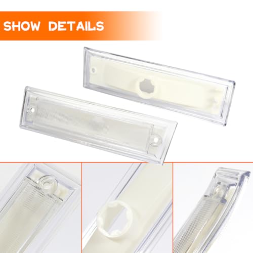 Tonsya For 1981-1991 Chevrolet Pickup Blazer Jimmy Suburban C10 C20 C30 GMC Front Bumper Signal Side Marker housing Clear Lens 915557 915558 GM2550115 GM2551107 - Image 2