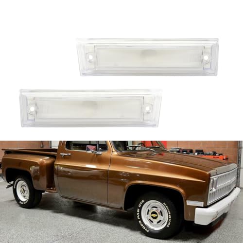 Tonsya For 1981-1991 Chevrolet Pickup Blazer Jimmy Suburban C10 C20 C30 GMC Front Bumper Signal Side Marker housing Clear Lens 915557 915558 GM2550115 GM2551107 - Image 1