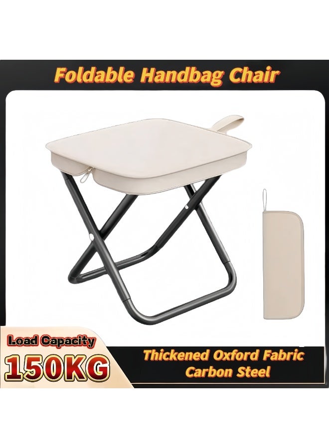 MUJI Portable Folding Chair with Carry Bag, Heavy Duty 150kg Capacity, Oxford Fabric & Steel Frame for Camping, Beach, Outdoor - Image 1