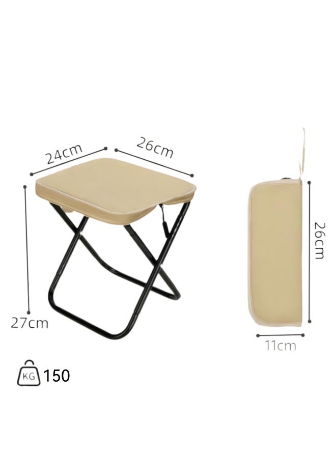 MUJI Portable Folding Chair with Carry Bag, Heavy Duty 150kg Capacity, Oxford Fabric & Steel Frame for Camping, Beach, Outdoor - Image 5