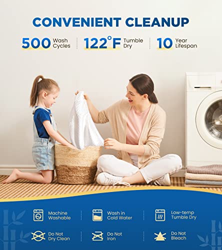 BOSANE Premium 100% Waterproof King Mattress Protector Breathable Cooling 3D Air Fabric Cover Smooth Soft Hypoallergenic Noiseless Bed Cover Machine Washable Vinyl Free, 8-21'' Deep Pocket - Image 5