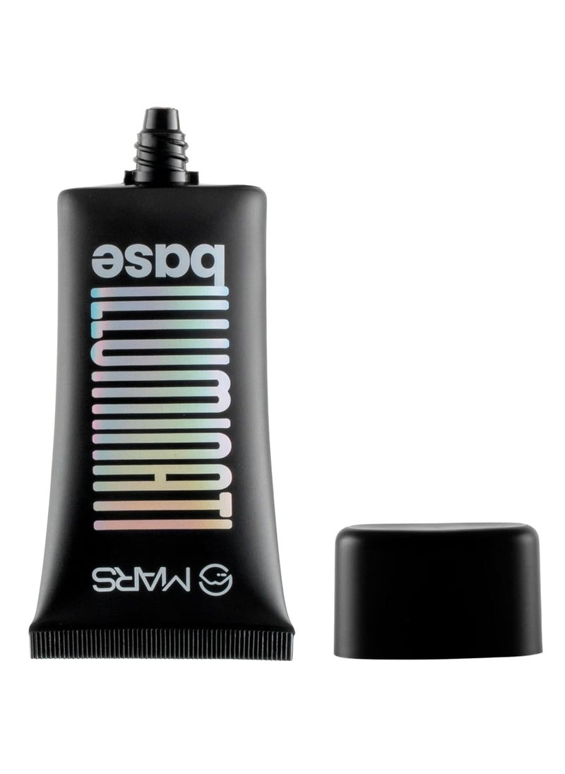 Mars - Illuminati Base Dewy Primer with Highlighter | Glowy Dewy Primer for Face Makeup | Natural Finish (45ml) (PINK) - Image 1
