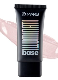 Mars Illuminati Base Dewy Primer with Highlighter | Glowy Dewy Primer for Face Makeup | Natural Finish (45ml) (PINK)  - Image 1