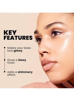 Mars Illuminati Base Dewy Primer with Highlighter | Glowy Dewy Primer for Face Makeup | Natural Finish (45ml) (PINK)  - Image 2