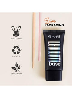 Mars Illuminati Base Dewy Primer with Highlighter | Glowy Dewy Primer for Face Makeup | Natural Finish (45ml) (PINK)  - Image 5