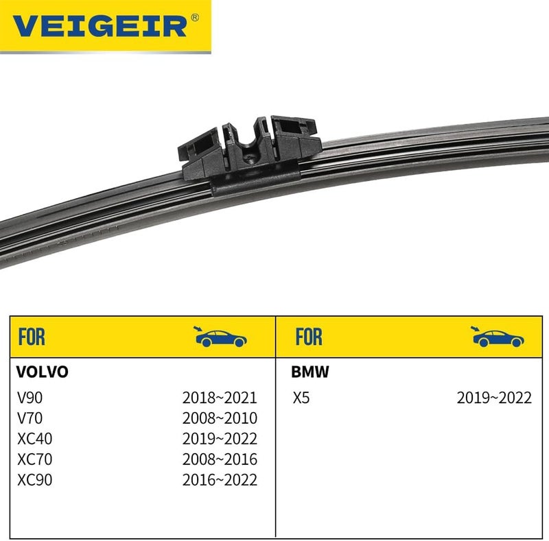 VEIGEIR 14" Rear Wiper Blade for Volvo and BMW - Image 3