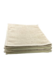 MAXQON Pack Of 10 - Face Towel - 100% Cotton Small Size (30x30cm) Highly Absorbent And Super Durable, Color Beige  - Image 1