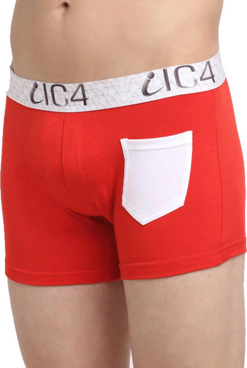 IC4 Store مجموعة IC4 للرجال من السراويل الجيبية باللونين الأحمر والأصفر - Image 3