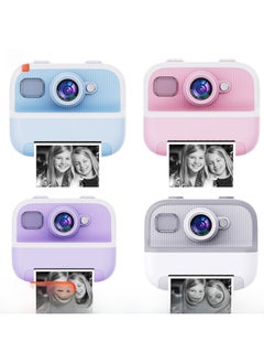 Generic Children's Camera 4800W HD Camera Video Selfie Instant Print Camera Toy Gift-Color:d101 Blue (without Memory Card)  - Image 2