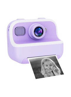 Generic Children's Camera 4800W HD Camera Video Selfie Instant Print Camera Toy Gift-Color:d101 Blue (without Memory Card)  - Image 4