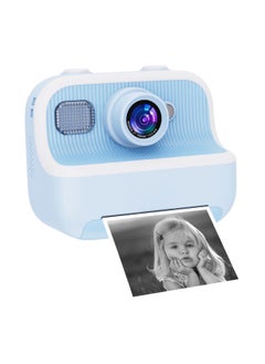 Generic Children's Camera 4800W HD Camera Video Selfie Instant Print Camera Toy Gift-Color:d101 Blue (without Memory Card)  - Image 3