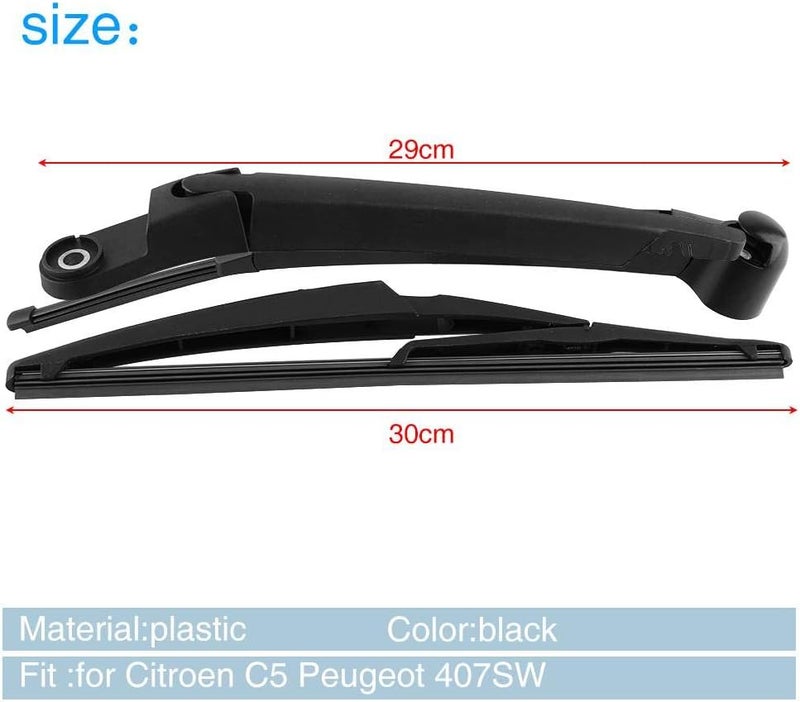 klarako Car Rear Windshield Wiper Arm and Blade for Citroen C5 2001klarako 2008 Peugeot 407SW 2004klarako 2015 - Image 2