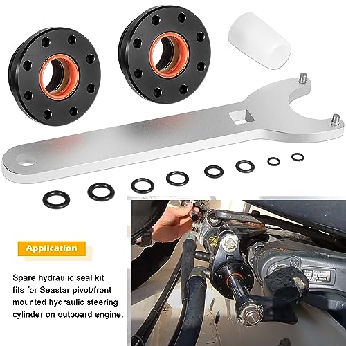 Danti HC5345 Seal Kit For SeaStar Hydraulic Steering Cylinder Seal Kit with Pin Wrench HS5157 compatible with HC5340, HC5341, HC5342, HC5343, HC5344, HC5345,HC6750, HC6751 - Image 2