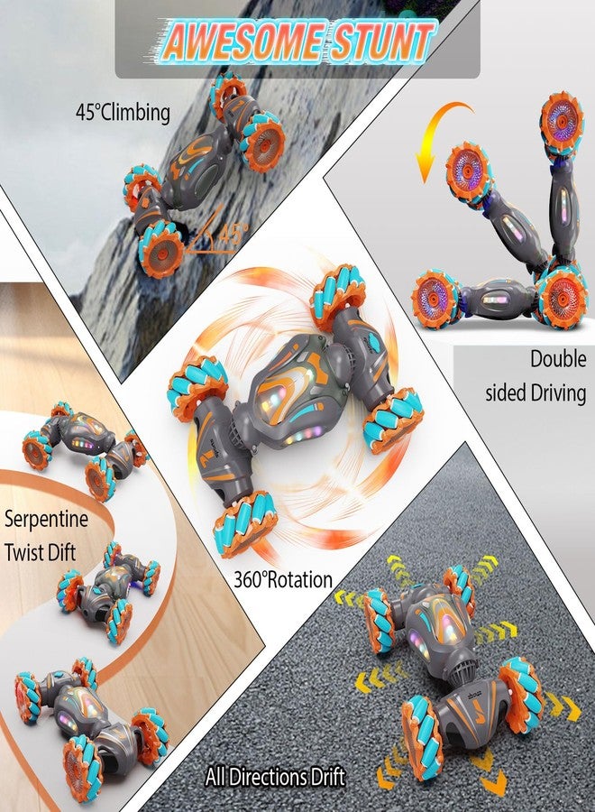 Nicella Remote Control Car, Pink RC Cars for Girls, Gesture Stunt with Light & Music, 4WD, 360° Rotating, 2.4Ghz Remote Control Car Toys, Birthday Gift for Kids Age 6+ (Grey) - Image 3