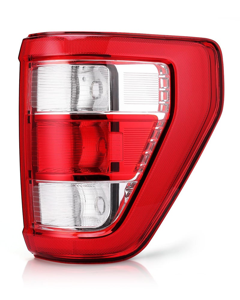 أضواء الفرامل الخلفية OKLPF متوافقة مع فورد F150 F150 XL لعام 2021 2022 2023 استبدال ML3Z13404E مجموعة أضواء خلفية حمراء غير متضمنة المصابيح مصباح خلفي للجانب الأيمن للركاب