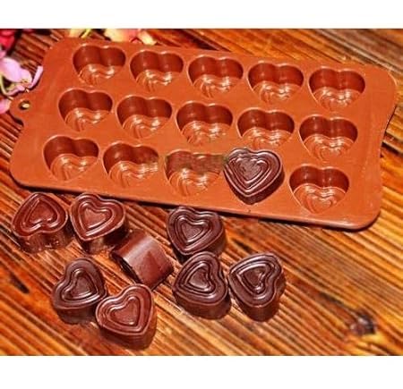 MoldBerry 3 Pack Chocolate Mould Making 3D Heart Shape Rose Shape Chocolate Molds Crayon Candy Gummy Cookie Muffin Cake Cupcake Baking Jelly Ice Cube Mold Flexible Reusable Molds - Image 3
