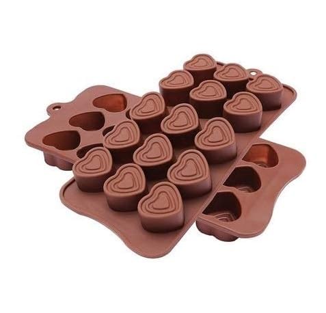 MoldBerry 3 Pack Chocolate Mould Making 3D Heart Shape Rose Shape Chocolate Molds Crayon Candy Gummy Cookie Muffin Cake Cupcake Baking Jelly Ice Cube Mold Flexible Reusable Molds - Image 5
