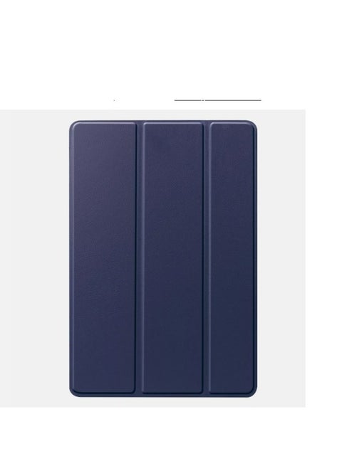 حافظة ذكية متوافقة مع جهاز Samsung Galaxy Tab A7 Lite 8.7 2021 (SM-T220/ T225/T227)، حافظة جلدية قابلة للطي مع ظهر ناعم من مادة TPU وحامل ثلاثي الطي مع وضع السكون التلقائي (أزرق)