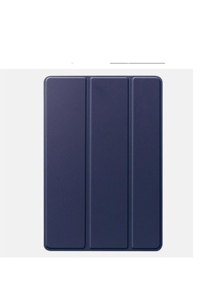 حافظة ذكية متوافقة مع جهاز Samsung Galaxy Tab A7 Lite 8.7 2021 (SM-T220/ T225/T227)، حافظة جلدية قابلة للطي مع ظهر ناعم من مادة TPU وحامل ثلاثي الطي مع وضع السكون التلقائي (أزرق)