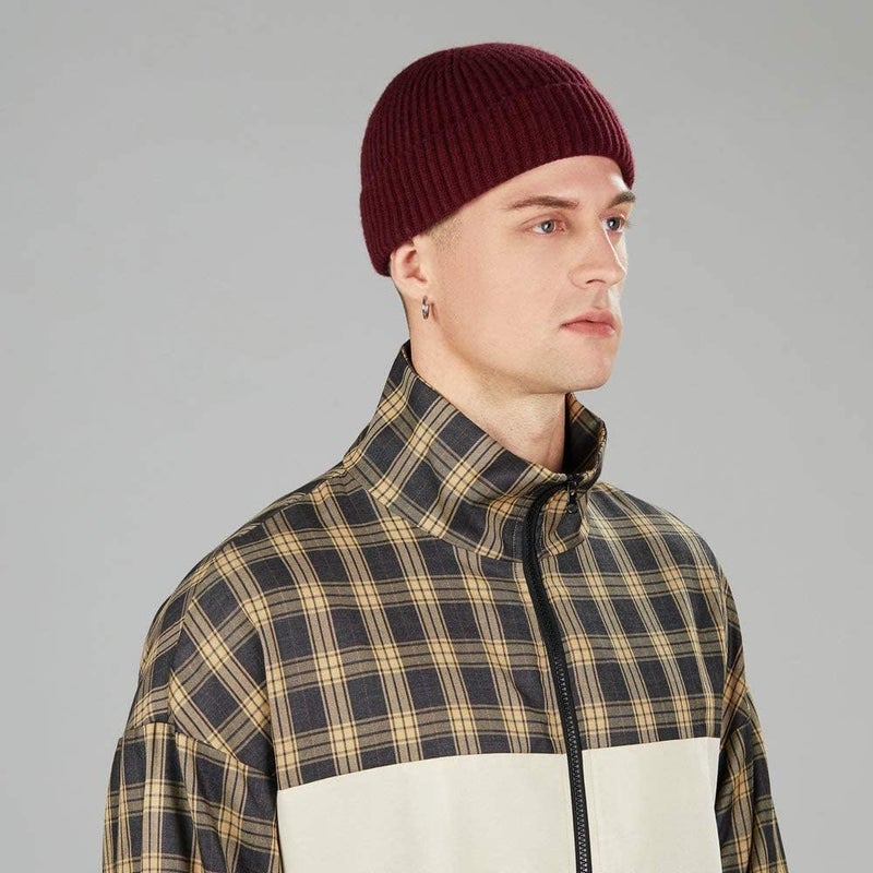 Roybens Swag Wool Knit Cuff Short Fisherman Beanie for Men Women, Winter Warm Hats - Image 4