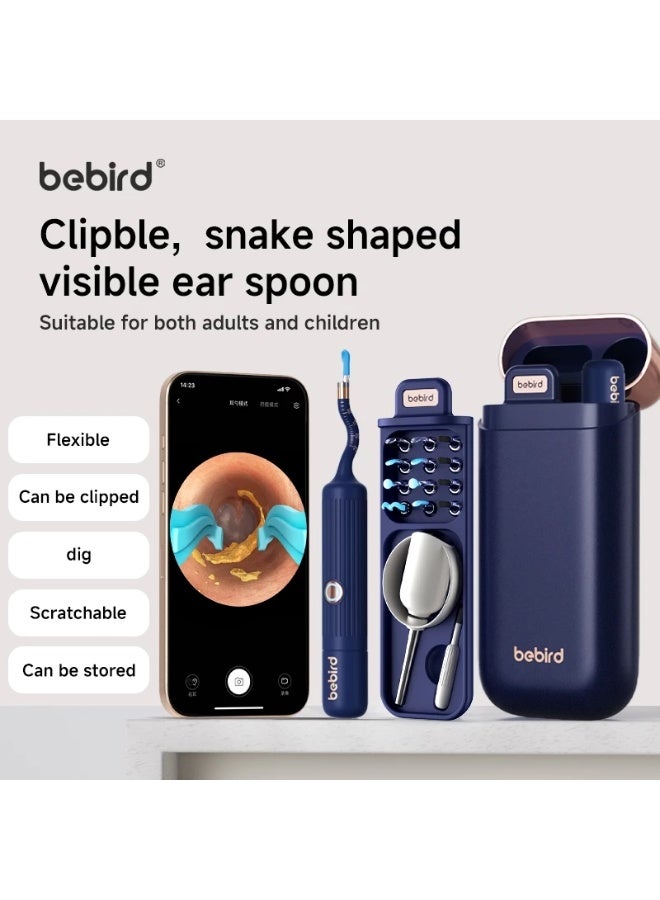 Bebird EarSight Plus Earpicks Ear Wax Removal Cleaner with tweezer 6 LED Lights 1080P FHD Video Otoscope - Image 3