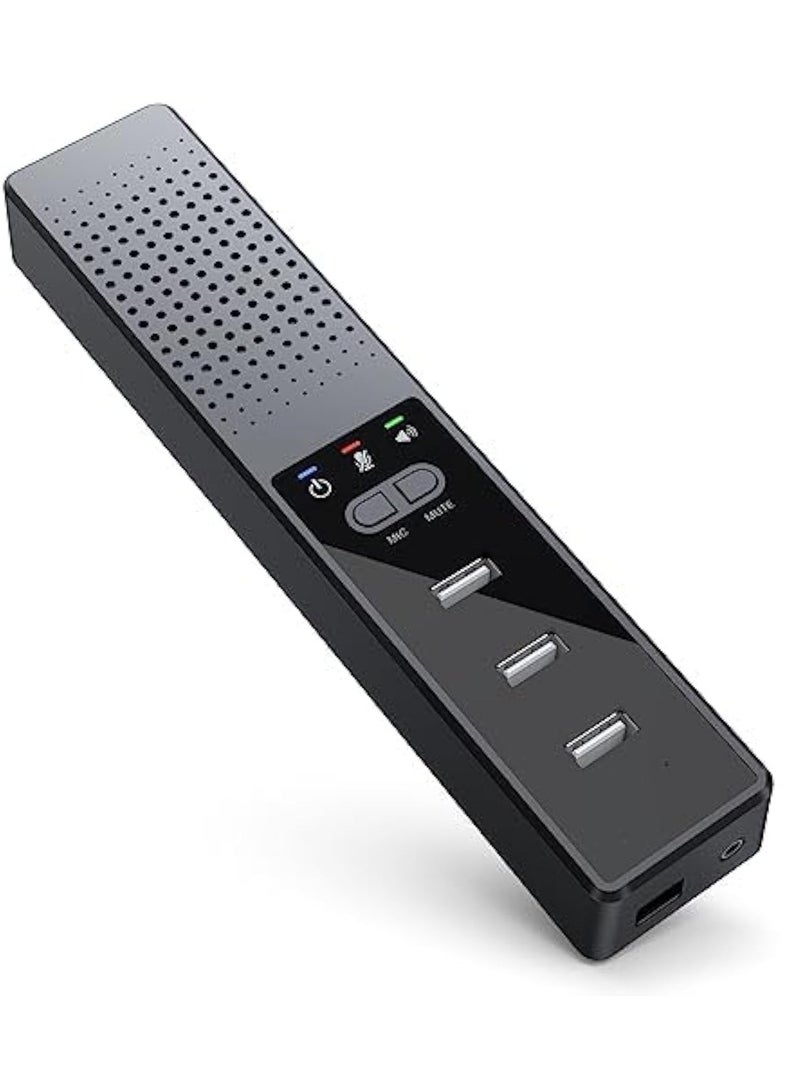 erorex 3-in-1 Computer Speaker with Microphone, USB Powered PC Speakers for Smart Home Office and Online Study, Portable External Desk Speakers with Hubs, Plug & Play - Image 1