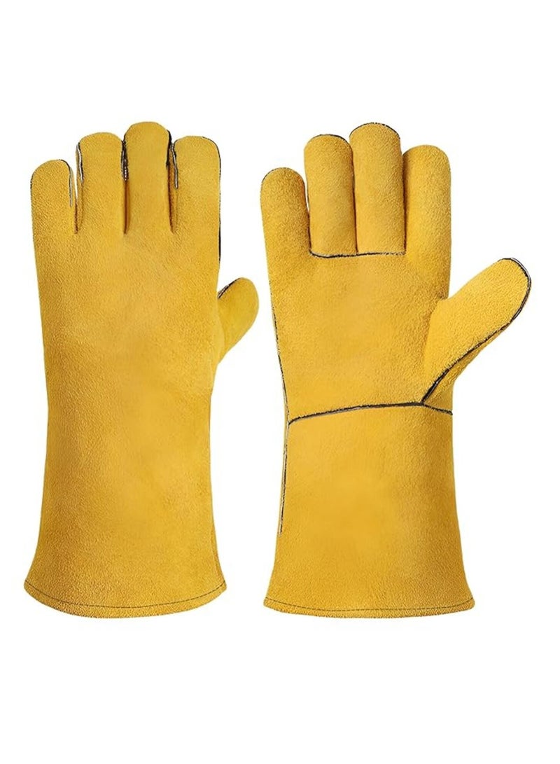 Resistant Welding Oven MIG Safety Work Garden Gloves - Heat and Abrasion Resistant - Image 1