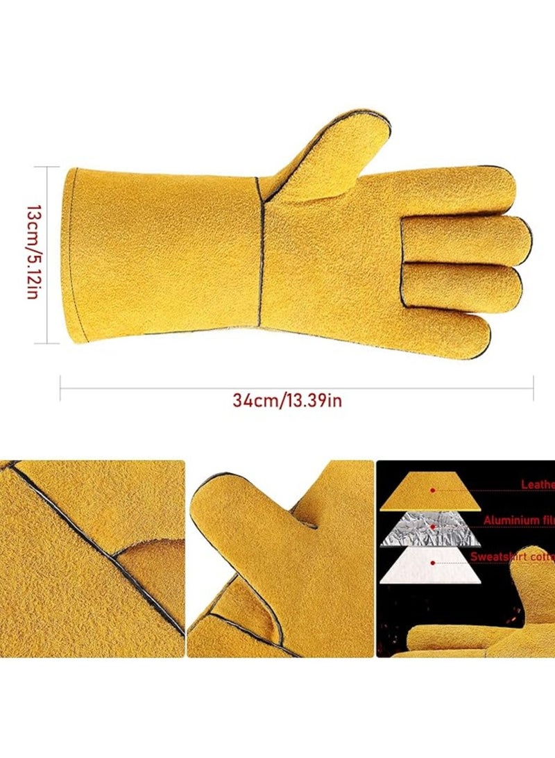Resistant Welding Oven MIG Safety Work Garden Gloves - Heat and Abrasion Resistant - Image 5