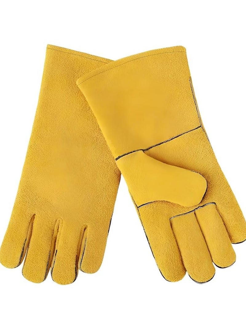 Resistant Welding Oven MIG Safety Work Garden Gloves - Heat and Abrasion Resistant - Image 2