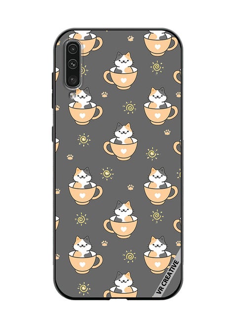 Protective Case Cover For Samsung Galaxy A70/A70s Cat In A Cup Design Multicolour